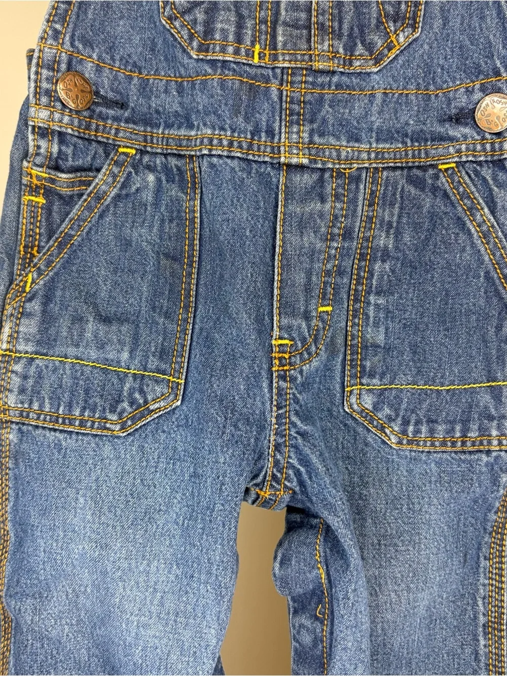 OshKosh B'gosh Y2K Dark Blue Denim Overalls for Kids 12 Months 100% Cotton